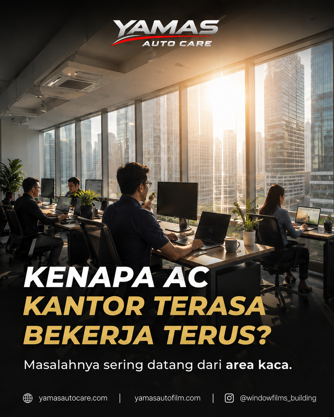 Kenapa AC Kantor Terasa Bekerja Terus? Masalahnya Sering Datang dari Area Kaca