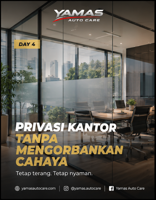 Privasi Kantor Tanpa Mengorbankan Cahaya: Solusi Kaca Film Gedung yang Tepat